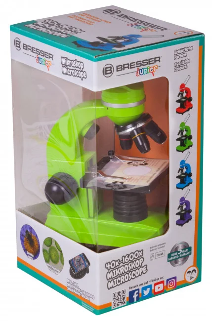 Микроскоп Bresser Junior Biolux SEL 40–1600x, зеленый Микроскоп Bresser Junior Biolux SEL 40–1600x, зеленый
