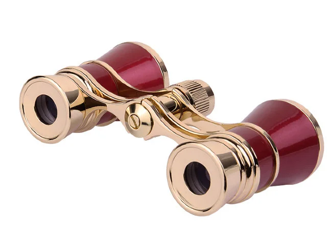 Бинокль театральный Veber Opera БГЦ 3x25 красный/золотой