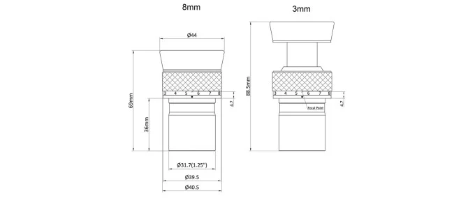 Окуляр-зум SVBONY 3-8 мм, 1,25" (SV215)