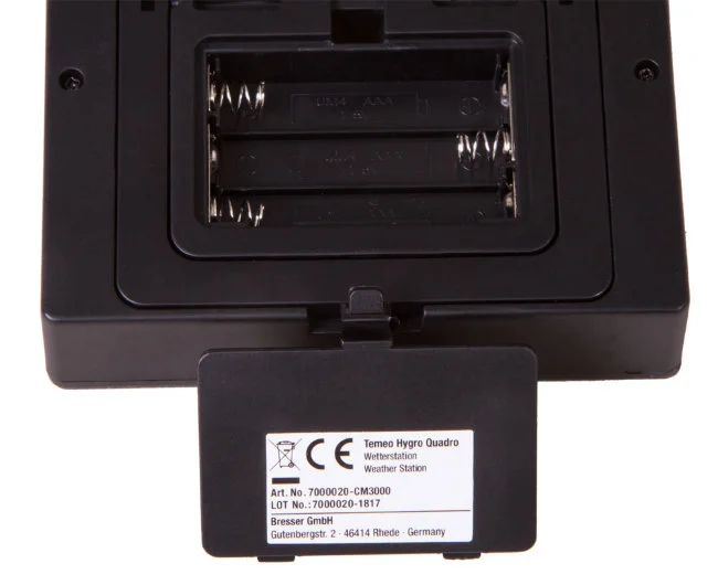 Метеостанция Bresser Temeo Hygro Quadro, черная
