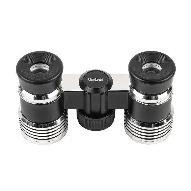 Бинокль Veber БГЦ 3x27 (черный/серебро с фокусировкой) Бинокль Veber БГЦ 3x27 (черный/серебро с фокусировкой)