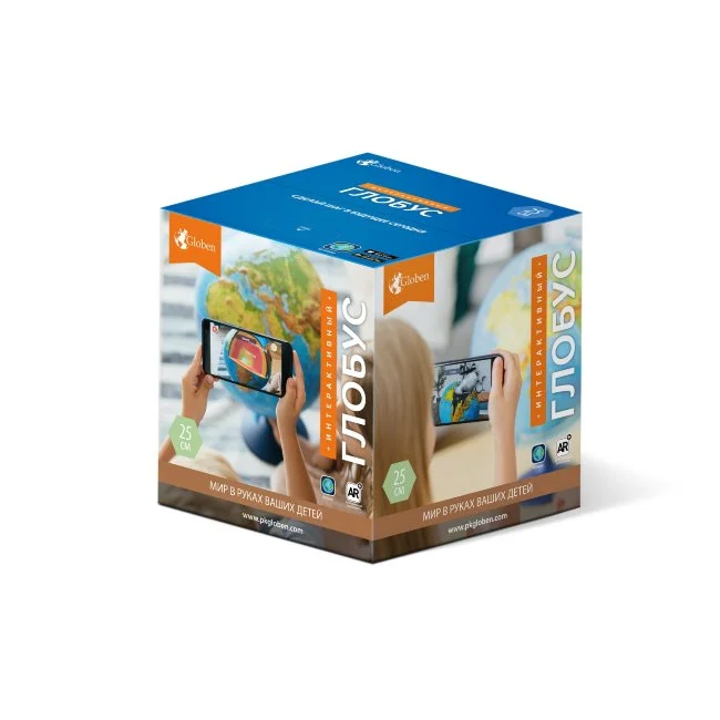 Глобус Земли физико-политический интерактивный 250 мм с подсветкой Глобус Земли физико-политический интерактивный 250 мм с подсветкой