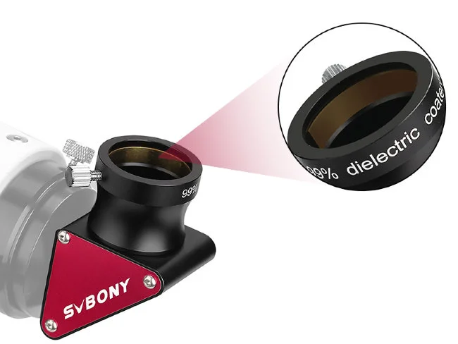 Диагональное зеркало SVBONY 90 гр, с диэлектрич. покрытием 99%, 1,25"