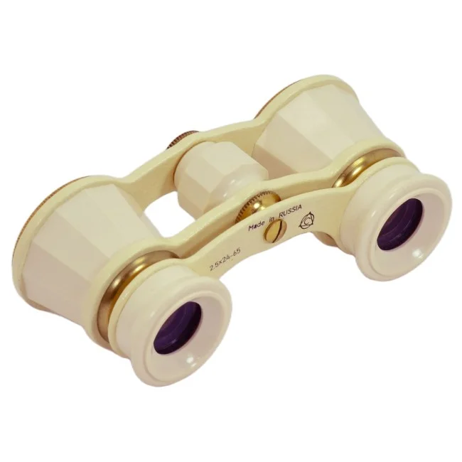 Бинокль театральный ЛЗОС БГН 2,5х24, слоновая кость