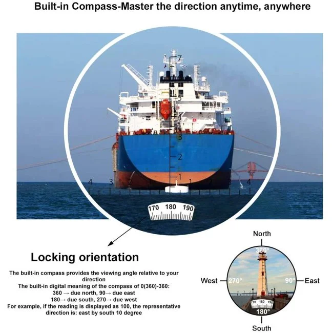 Монокуляр SVBONY 8x42 с дальномером и компасом (SV42)