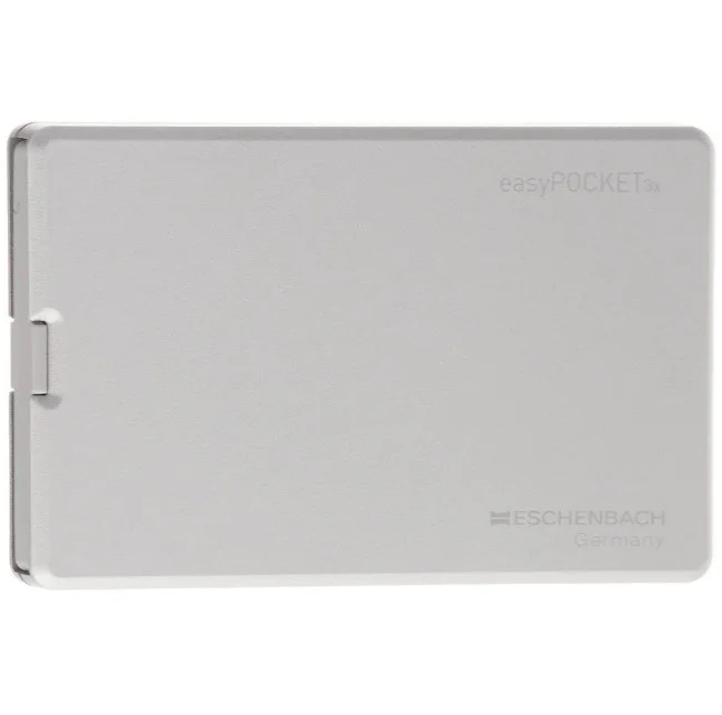 Лупа асферическая Eschenbach easyPOCKET, 50х45 мм, 3.0х (серебристая) Лупа асферическая Eschenbach easyPOCKET, 50х45 мм, 3.0х (серебристая)