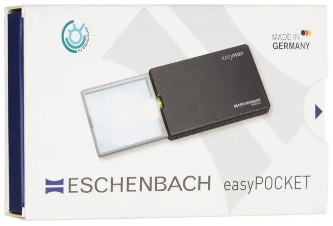 Лупа асферическая Eschenbach easyPOCKET, 50х45 мм, 3.0х (серебристая) Лупа асферическая Eschenbach easyPOCKET, 50х45 мм, 3.0х (серебристая)