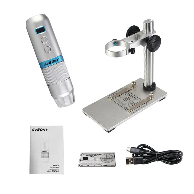 Цифровой микроскоп SVBONY 50-1000x Wi-Fi беспроводной (SM401)