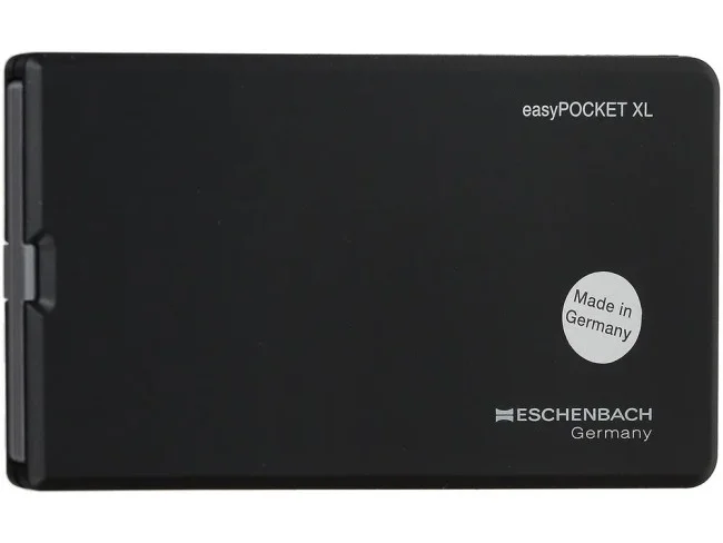 Лупа асферическая Eschenbach easyPOCKET XL, 78х50 мм, 2.5х (черная)