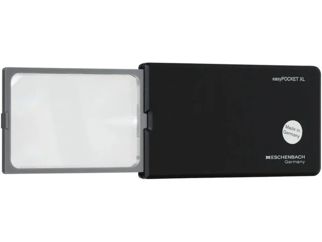 Лупа асферическая Eschenbach easyPOCKET XL, 78х50 мм, 2.5х (черная)