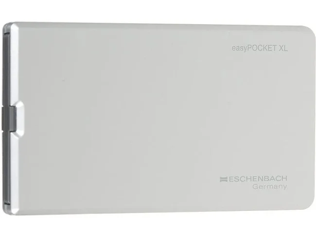 Лупа асферическая Eschenbach easyPOCKET XL, 78х50 мм, 2.5х (серебристая)