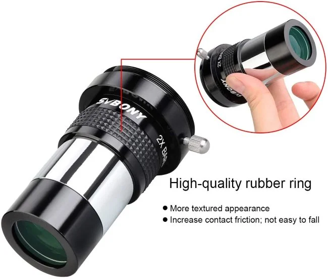 Линза Барлоу SVBONY 2х, 1,25", SV137 (с Т-адаптером)