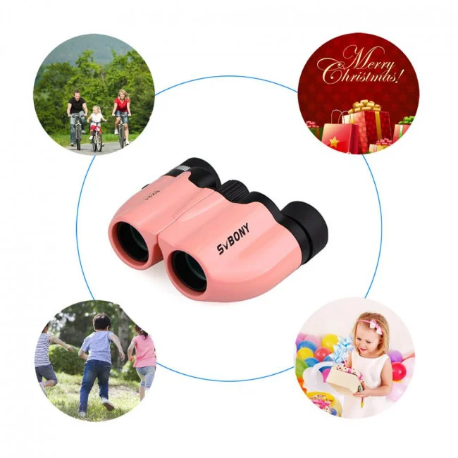 Бинокль детский SVBONY 8x21 розовый