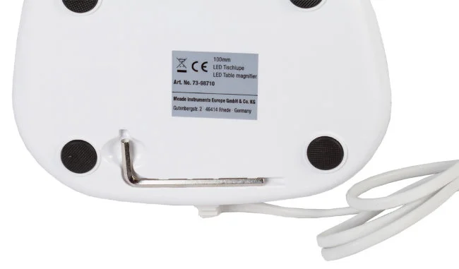 Лупа настольная Bresser 2х/4x, 100 мм, с подсветкой