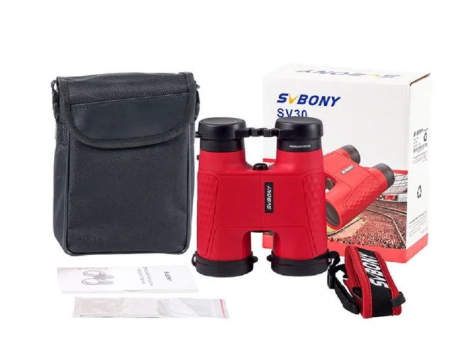 Бинокль SVBONY 10x42 (SV30), красный