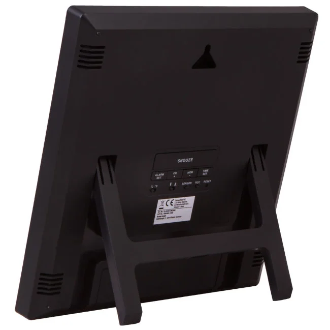 Метеостанция (настенные часы) Bresser TemeoTrend JC LCD с радиоуправлением, черная