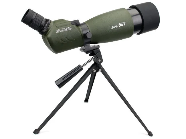 Зрительная труба SVBONY 25-75х70 с призмой 45 гр., на штативе