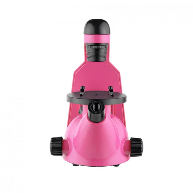 Микроскоп школьный Микромед Эврика 40х-320х инвертированный (фуксия)