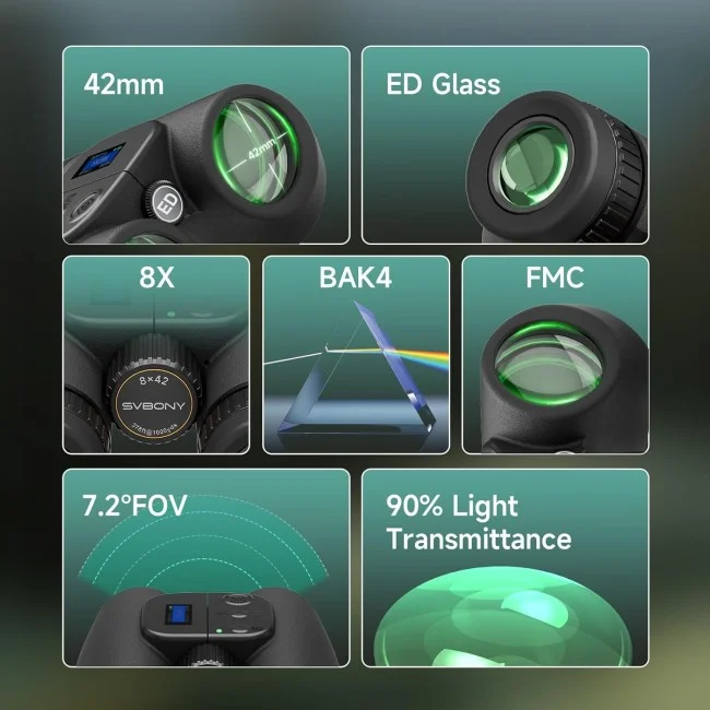 Фото-видео бинокль SVBONY 8x42 SA208 Фото-видео бинокль SVBONY 8x42 SA208