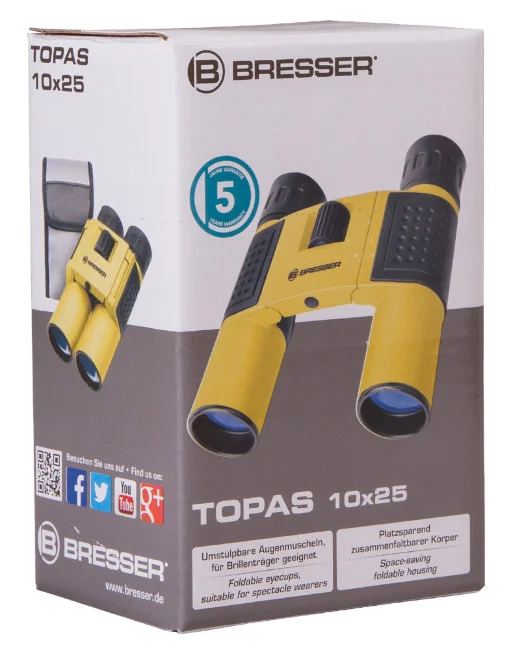 Бинокль Bresser Topas 10x25 Yellow Бинокль Bresser Topas 10x25 Yellow