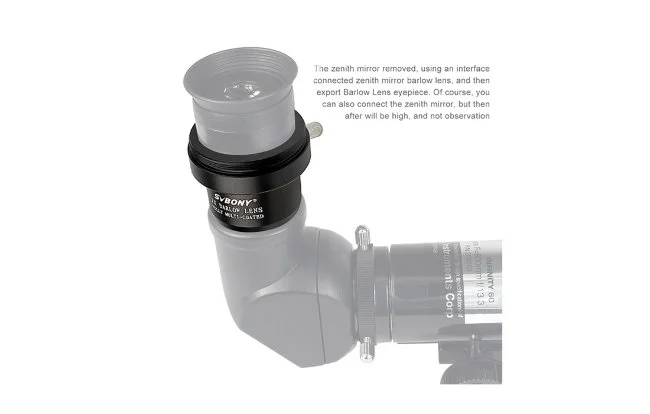 Линза Барлоу SVBONY 2х с Т-адаптером, 1,25" Линза Барлоу SVBONY 2х с Т-адаптером, 1,25"