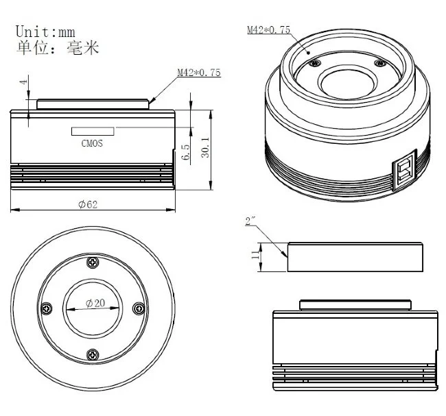 Цифровая камера ZWO ASI174MM (монохромная)